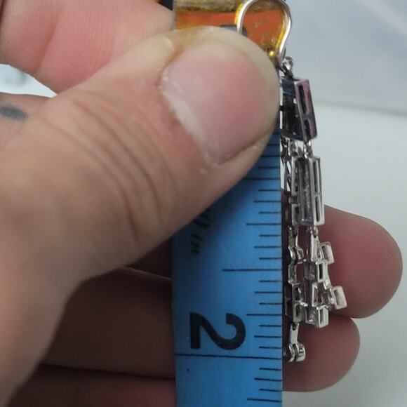 QVC Dimondique Sterling Silver 925 Silver Dangle Chandelier Earrings - Picture 5 of 6